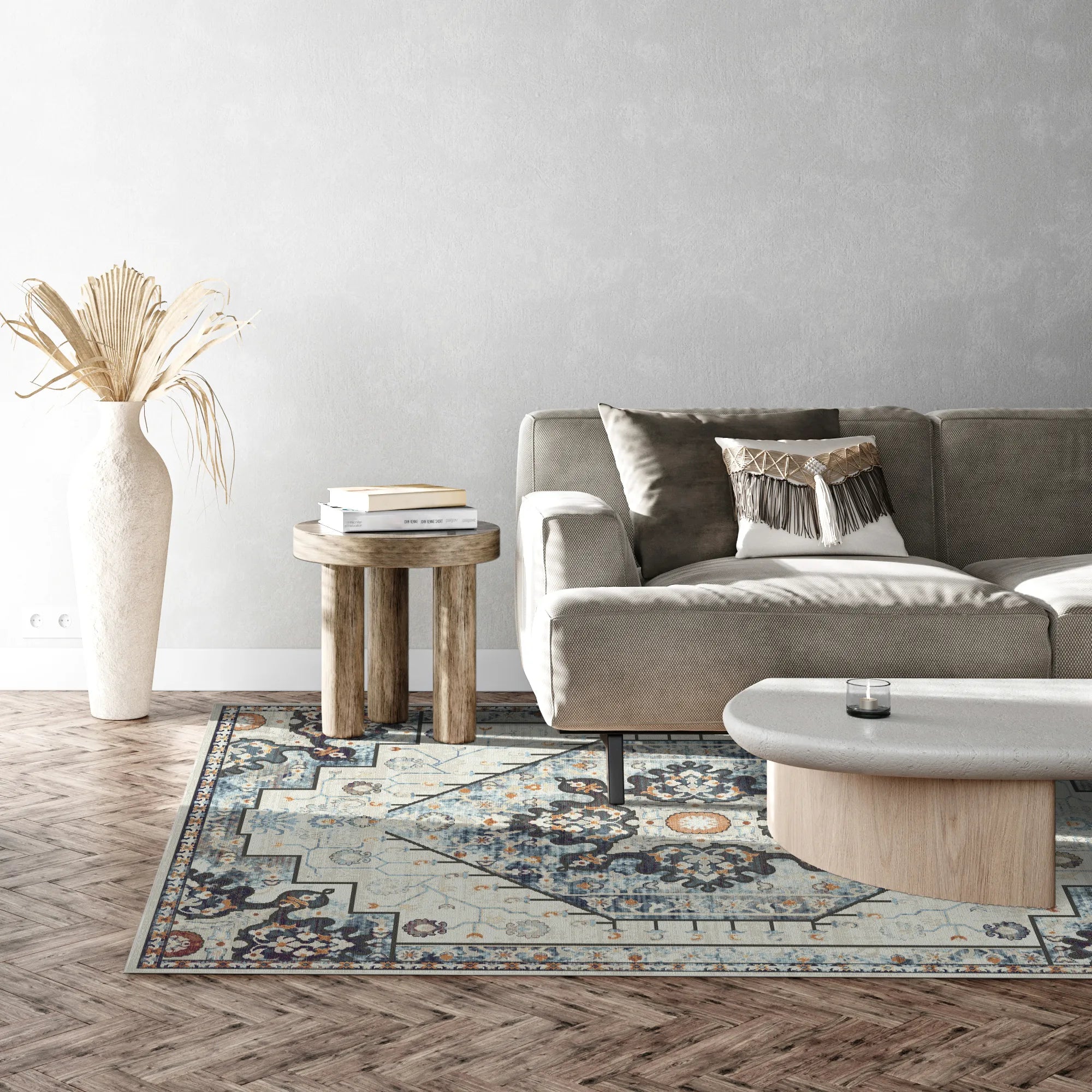 Sterling Elfenbein Emblem Medaillon Teppich