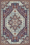 Pflaume Azur Emblem Medaillon Teppich Mehrfarbig
