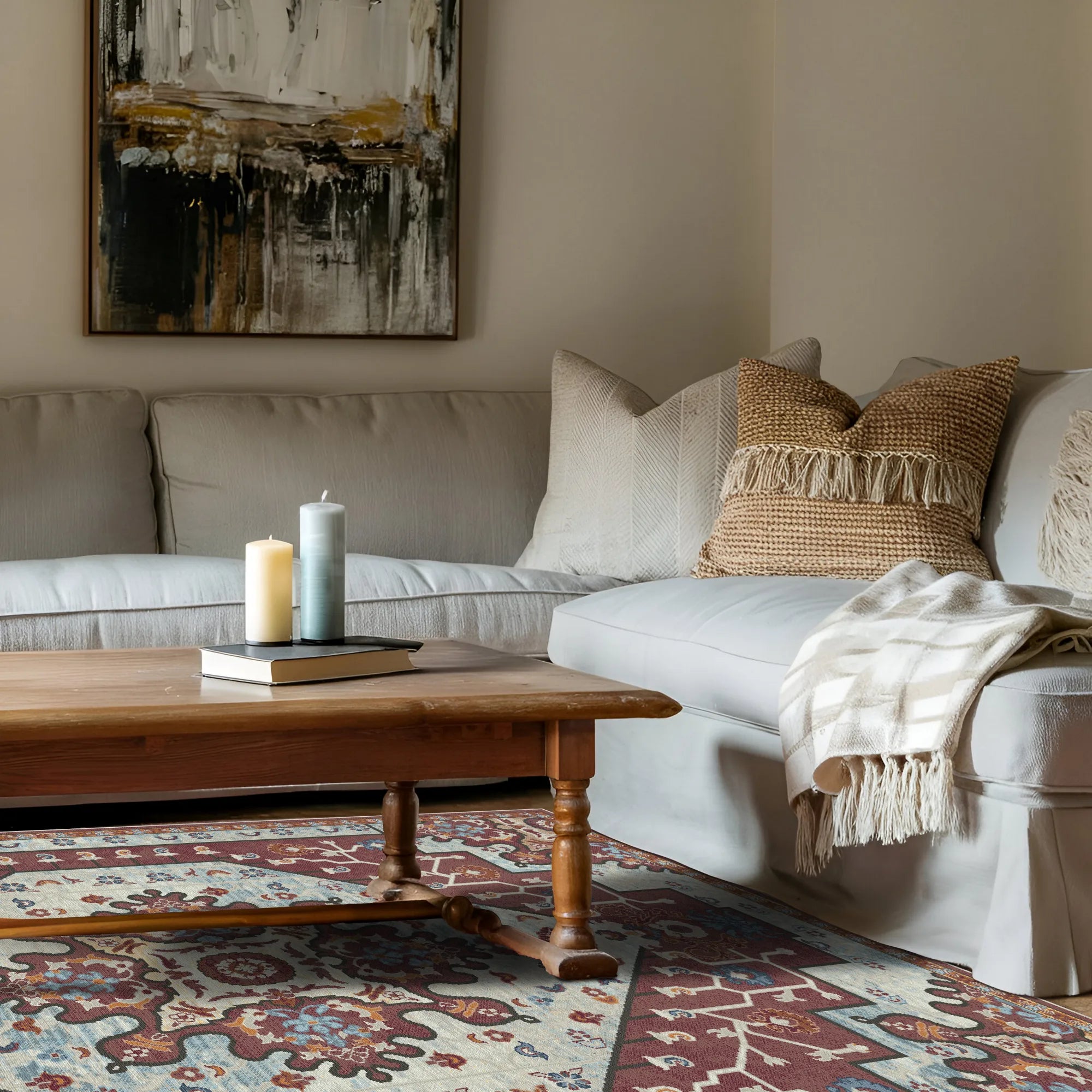 Freya Brick Emblem Medaillon Teppich