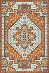 Aurelia Bernstein Emblem Medaillon Teppich Orange