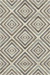Nordischer Prisma Geometrischer Waschbarer Teppich Grau
