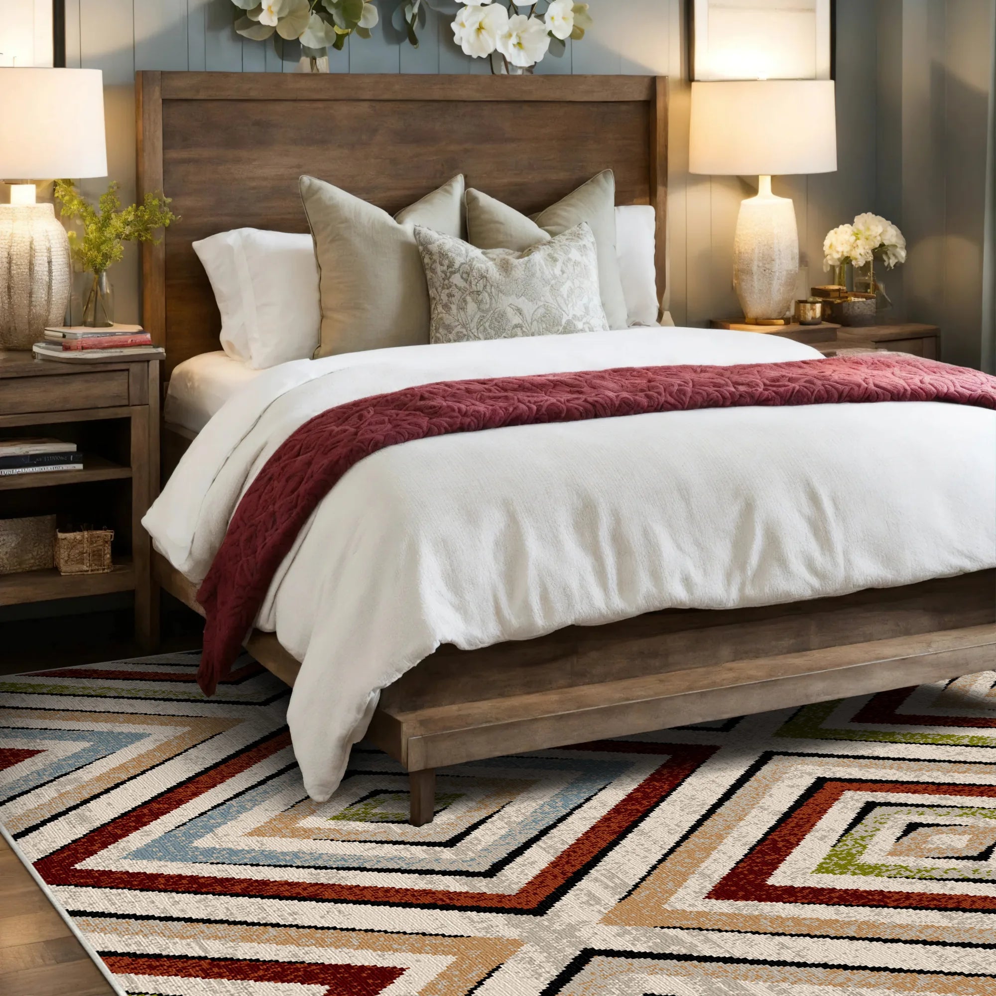 Sierra Prism Geometrischer Waschbarer Teppich