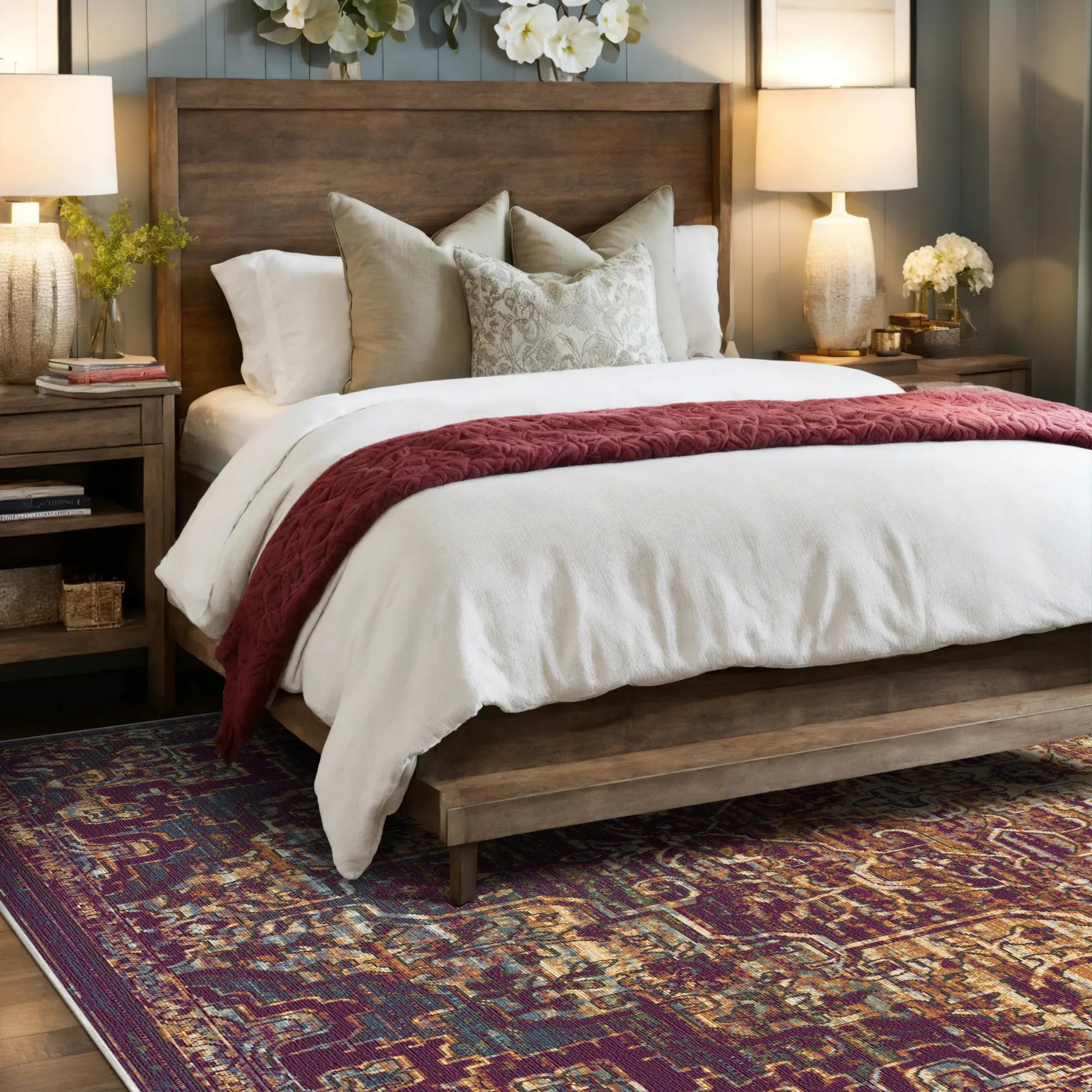 Lyra Plum Mirage Medaillon Teppich