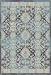 Lumina Schiefer Marine Geometrischer Teppich Stahlblau