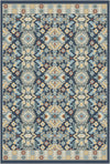 Lumina Marine Gold Geometrischer Teppich Marineblau