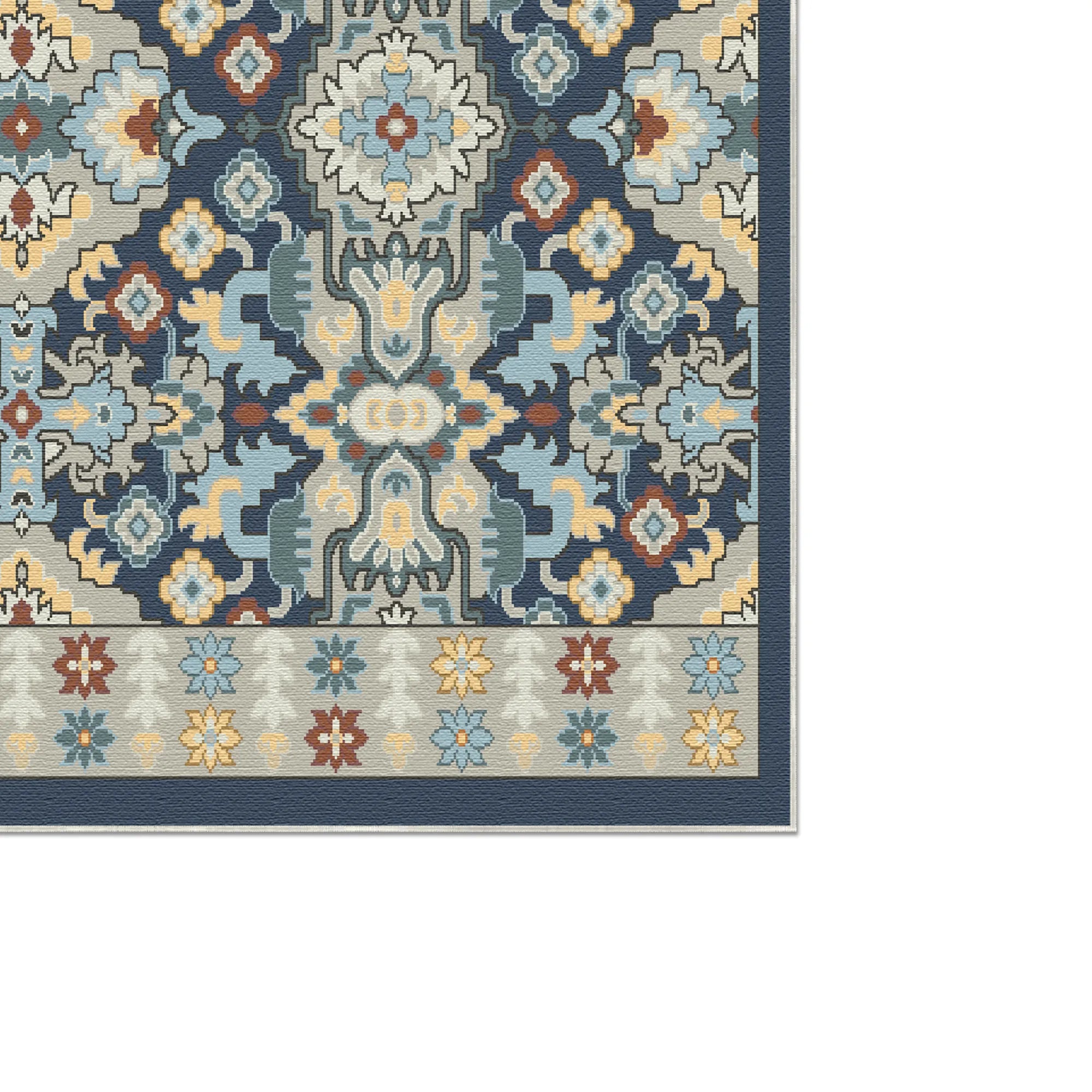 Lumina Marine Gold Geometrischer Teppich
