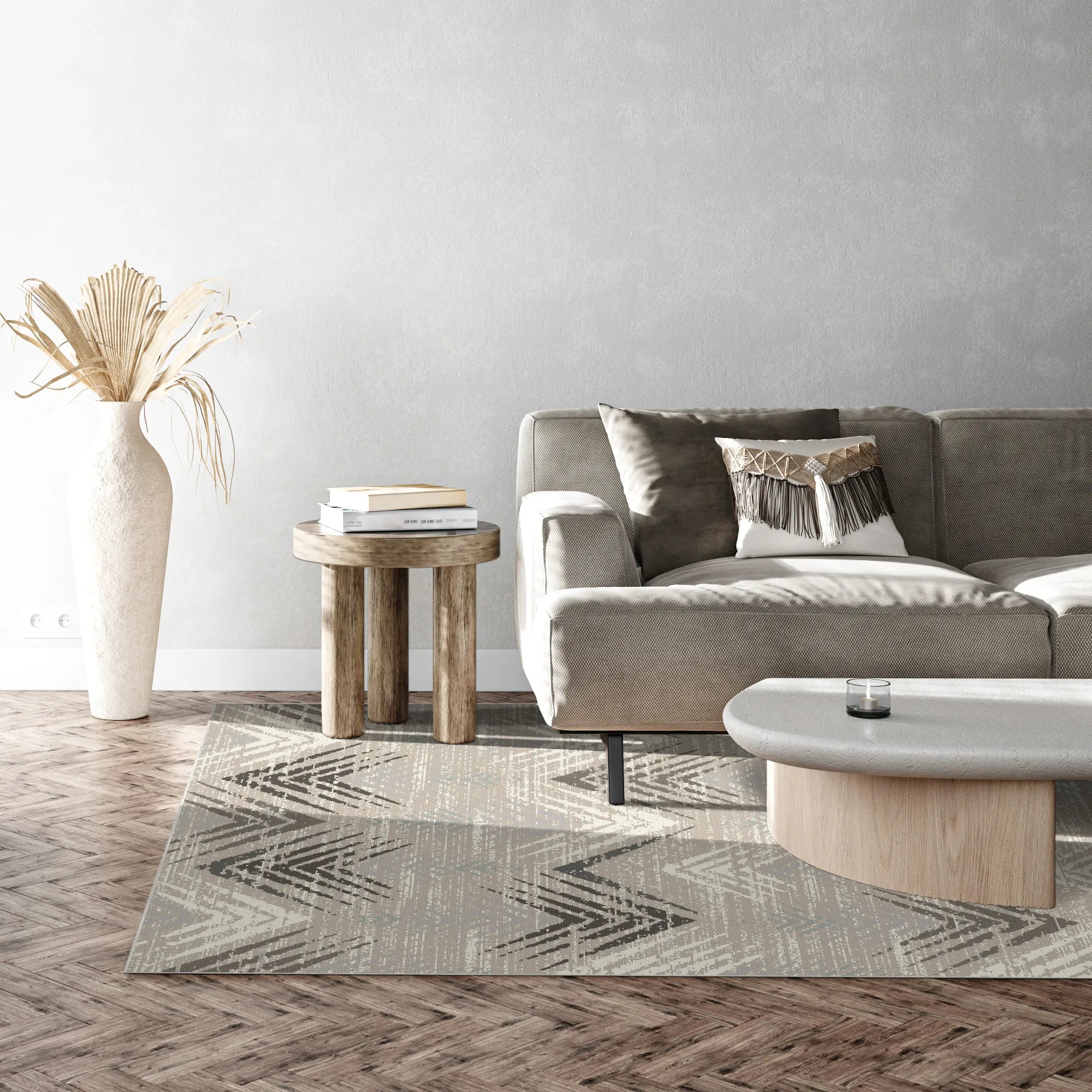 Waschbarer Teppich Tundra Echo im Used-Look