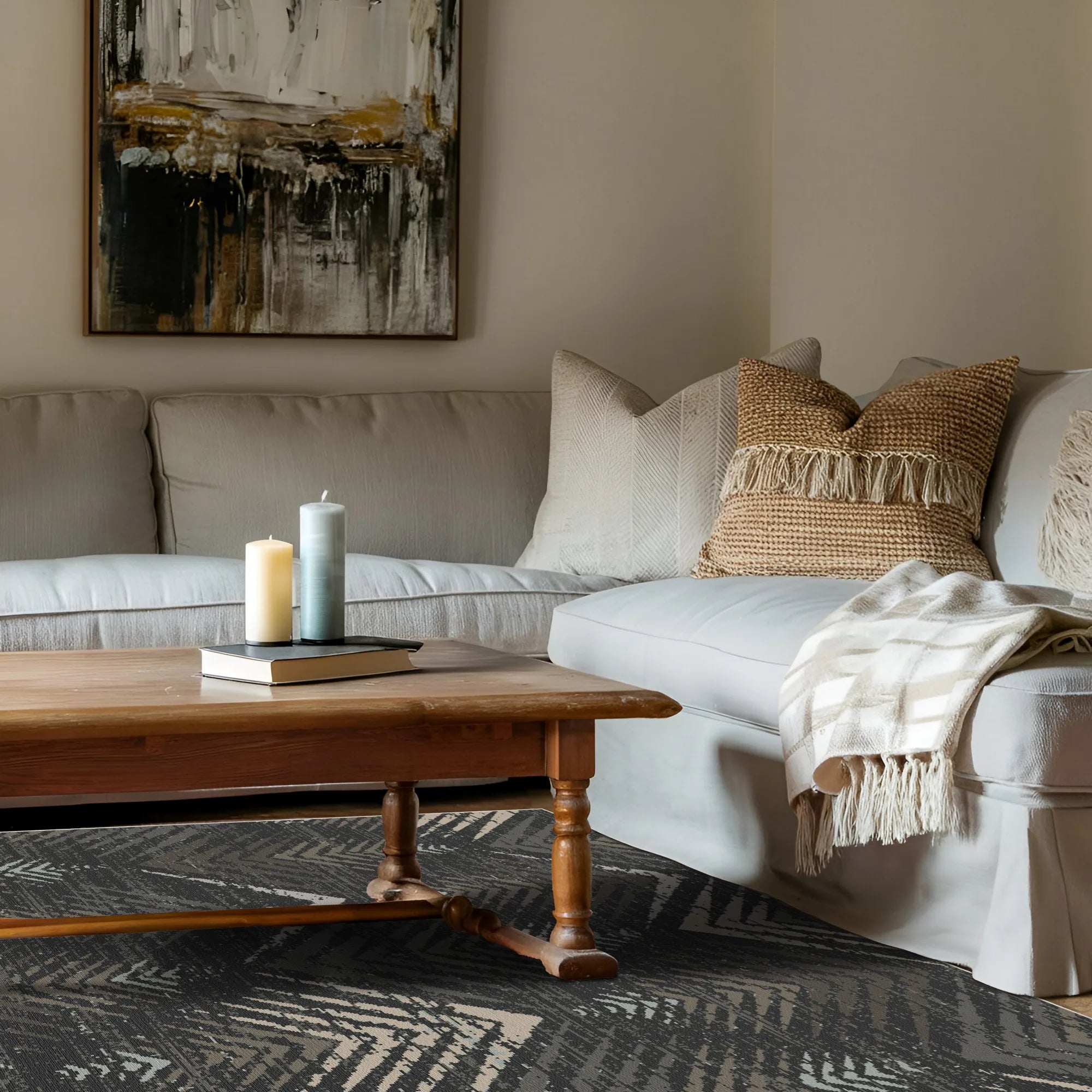 Waschbarer Teppich Obsidian Ridge