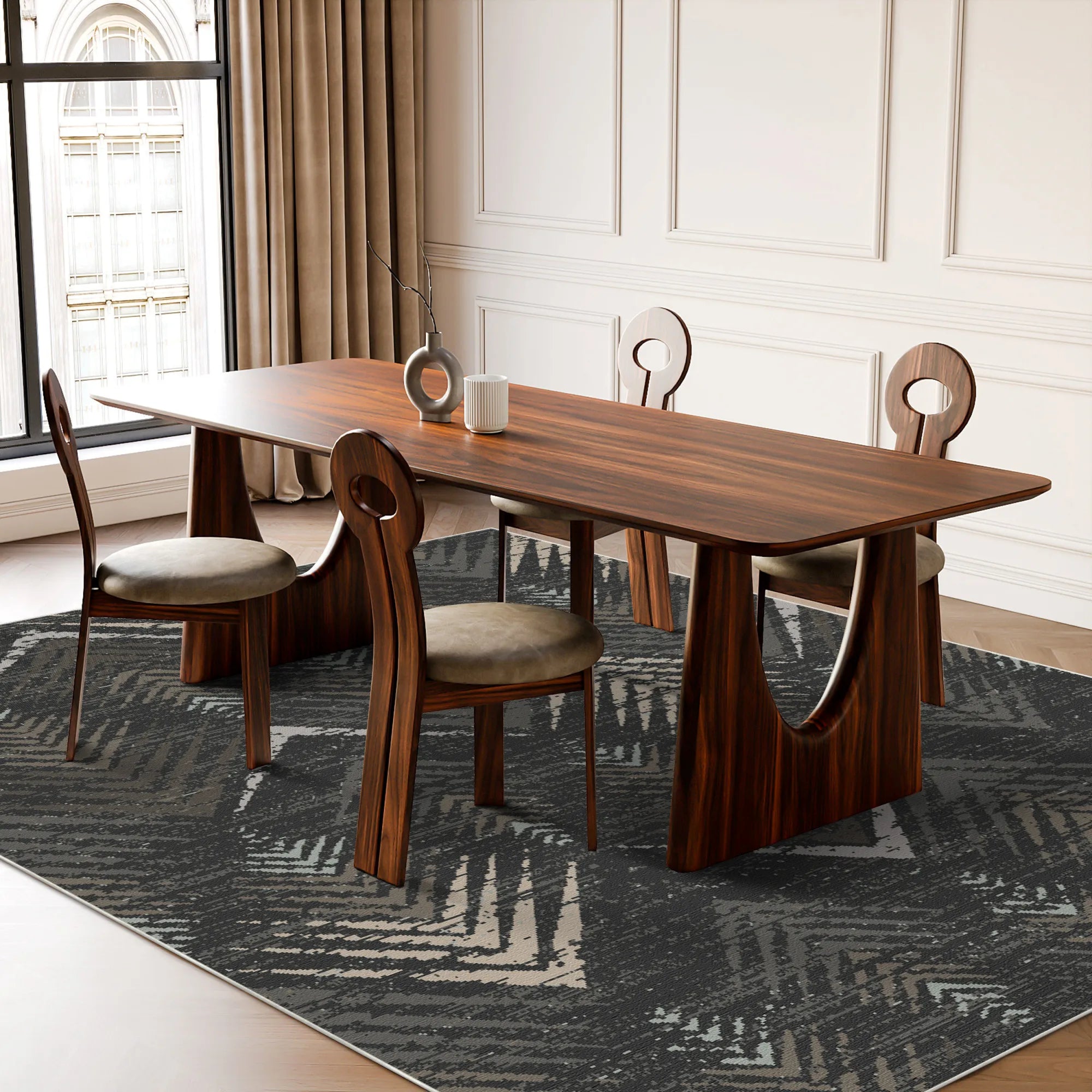 Waschbarer Teppich Obsidian Ridge