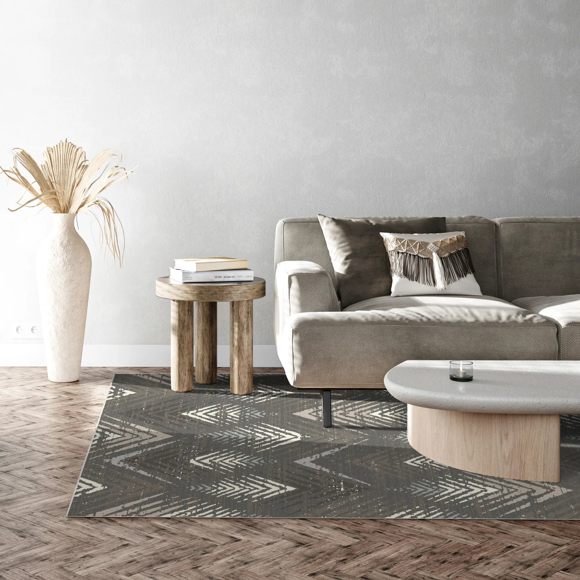 Canyon Shadow Abstrakter Waschbarer Teppich