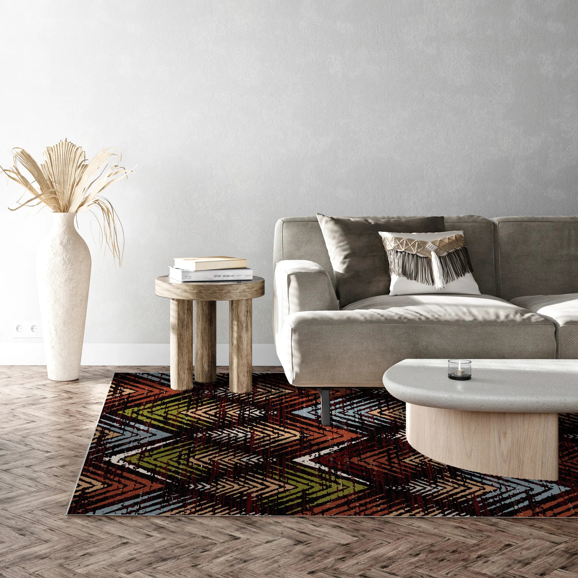 Waschbarer Teppich Ember Peak Abstrakt