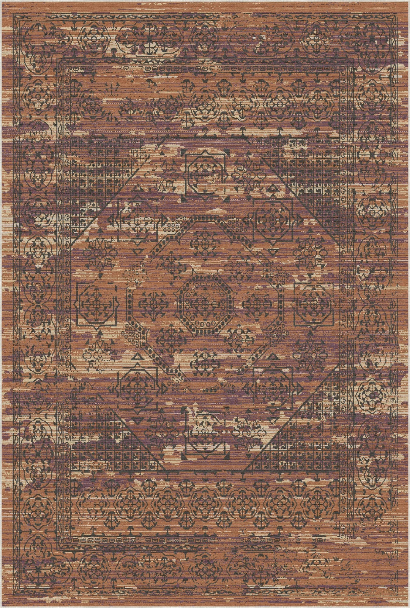 Vesper Copperstone Geometrischer Teppich