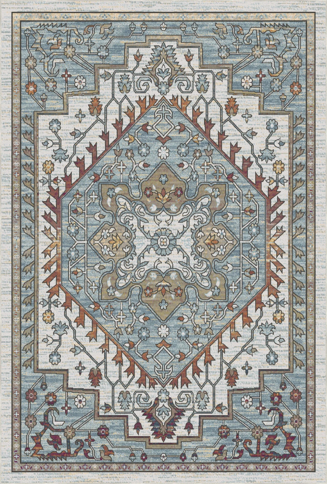 Elysischer Schiefer Kompass Teppich