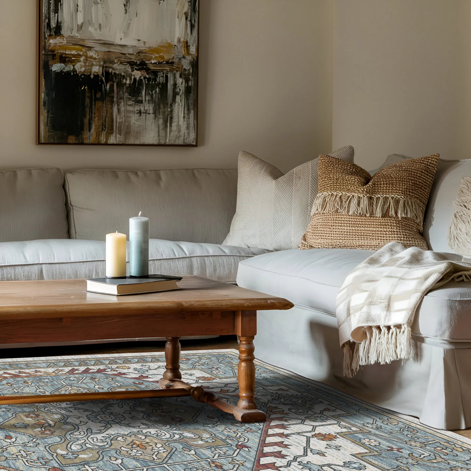 Elysischer Schiefer Kompass Teppich