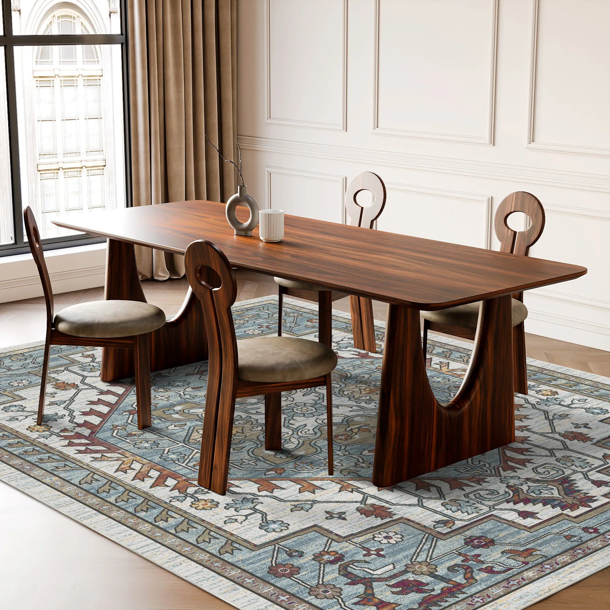 Elysischer Schiefer Kompass Teppich