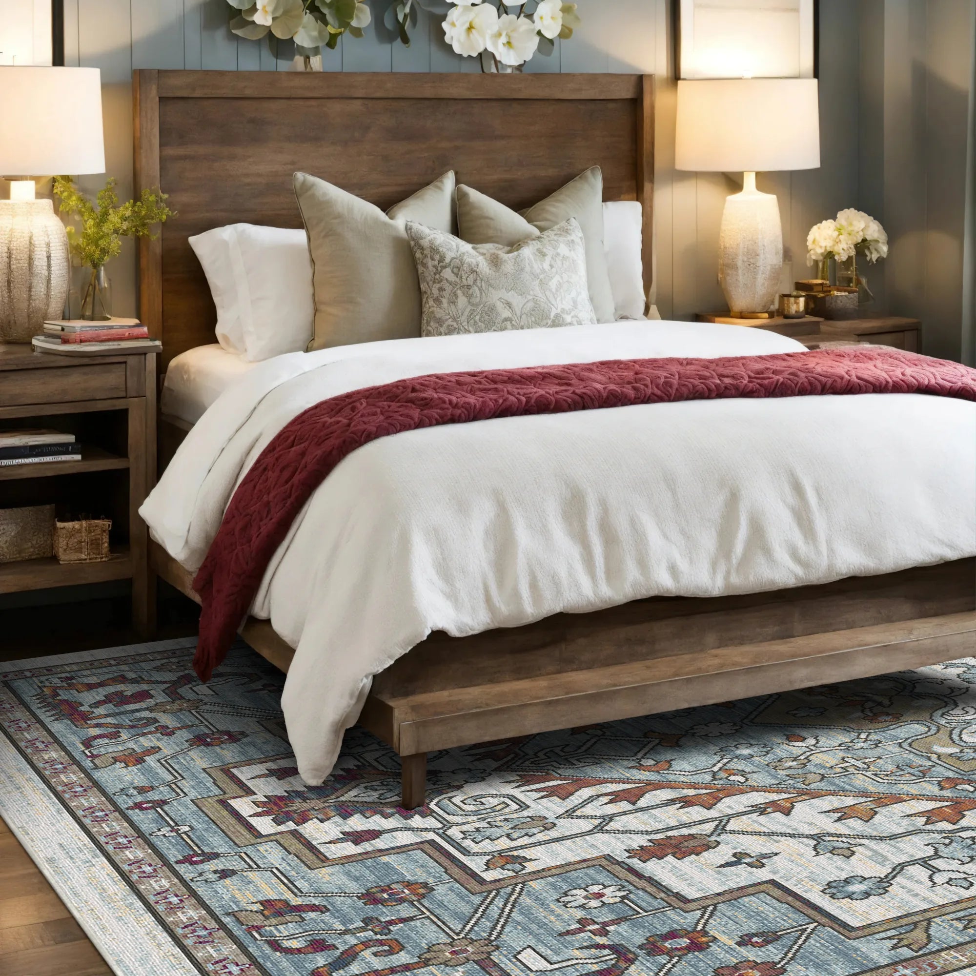 Elysischer Schiefer Kompass Teppich