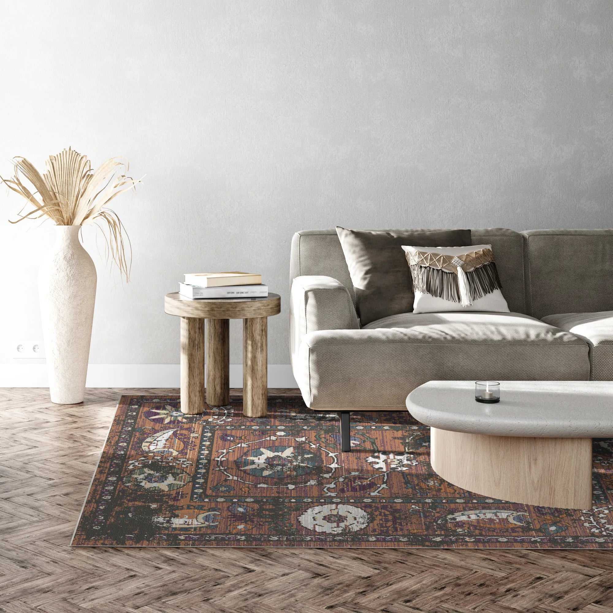 Safran Lyrisch Botanisch Teppich