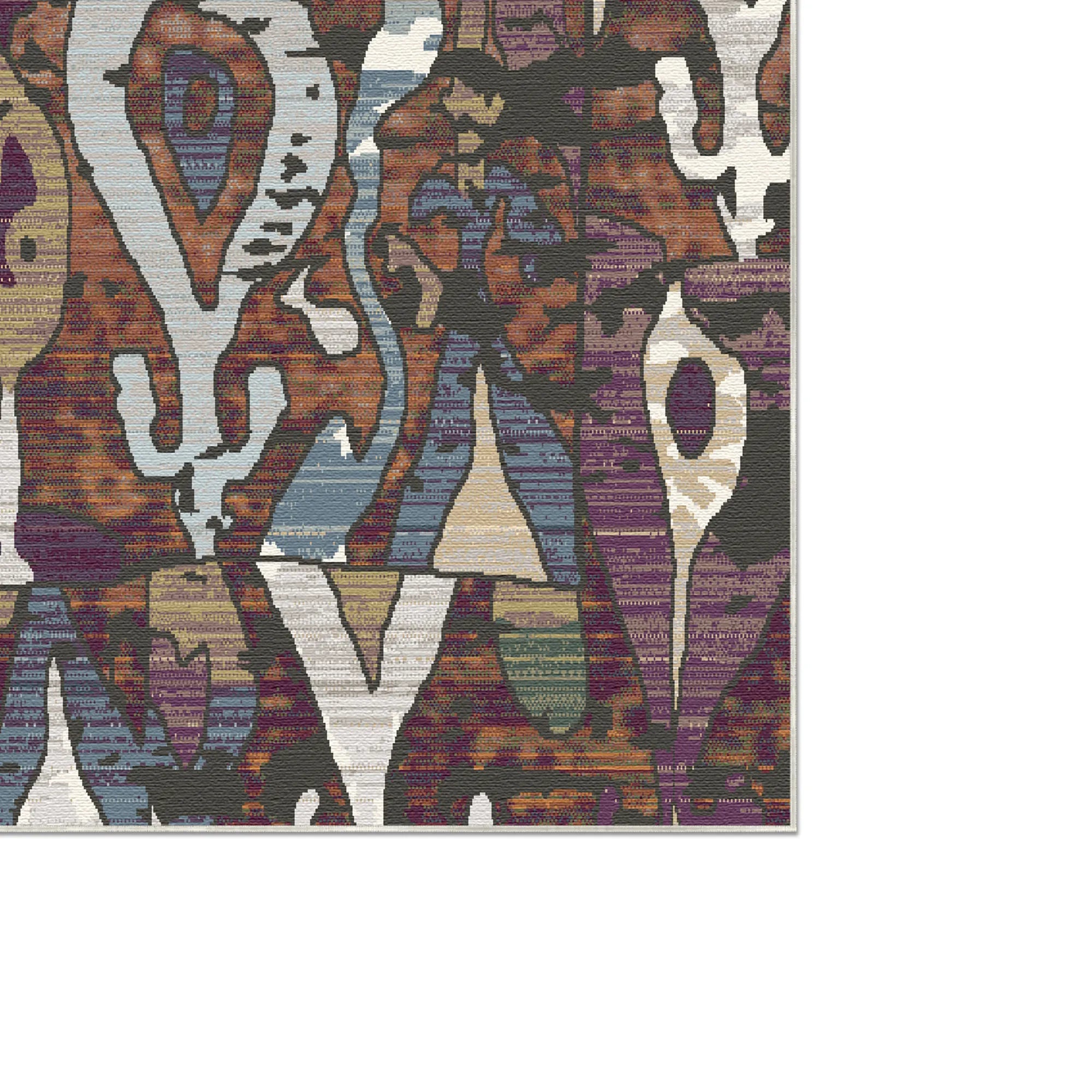 Amber Flux Abstrakter Teppich