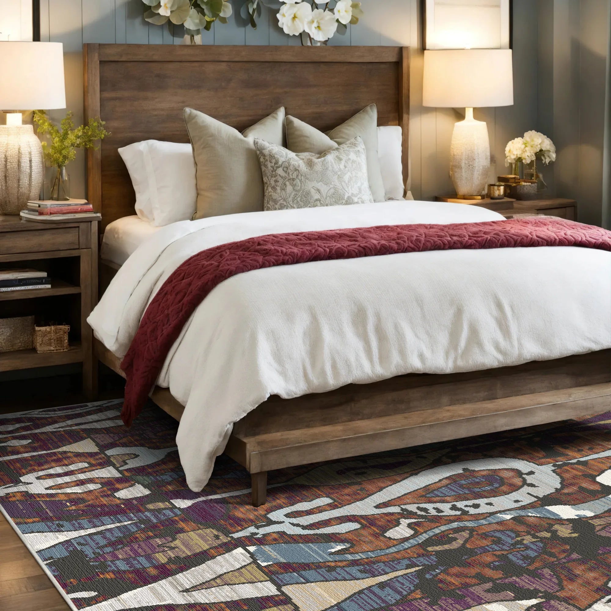 Amber Flux Abstrakter Teppich