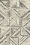 Stone Maze Geometrischer Waschbarer Teppich Beige