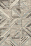 Taupefarbener Geometrischer Waschbarer Teppich Labyrinth Taupe