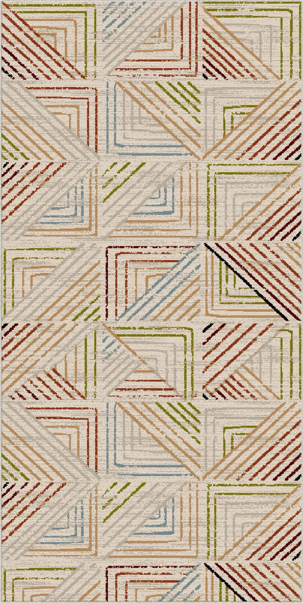 Sonora Fliese Geometrischer Waschbarer Teppich