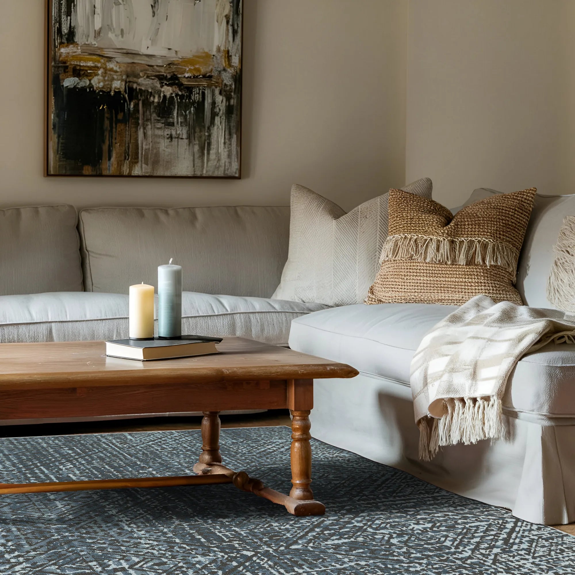 Cerulean Shadow Gitterteppich