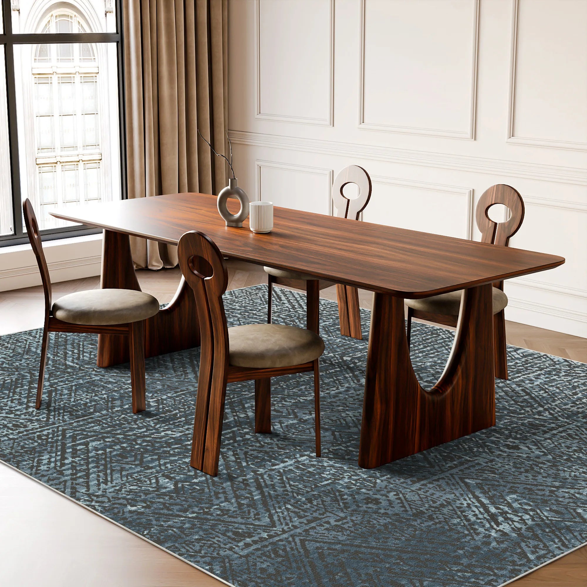 Cerulean Shadow Gitterteppich