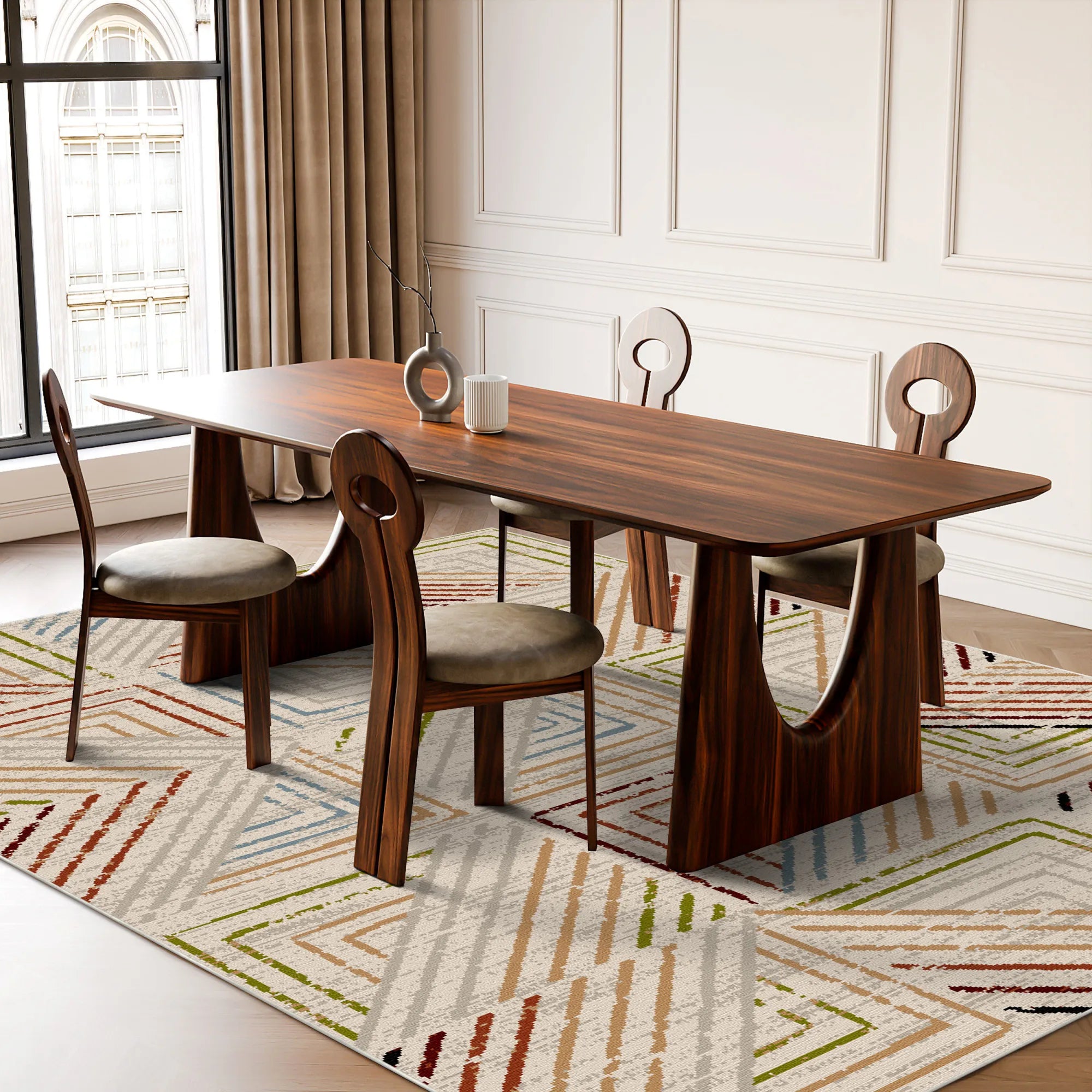 Sonora Fliesen Geometrischer Waschbarer Teppich