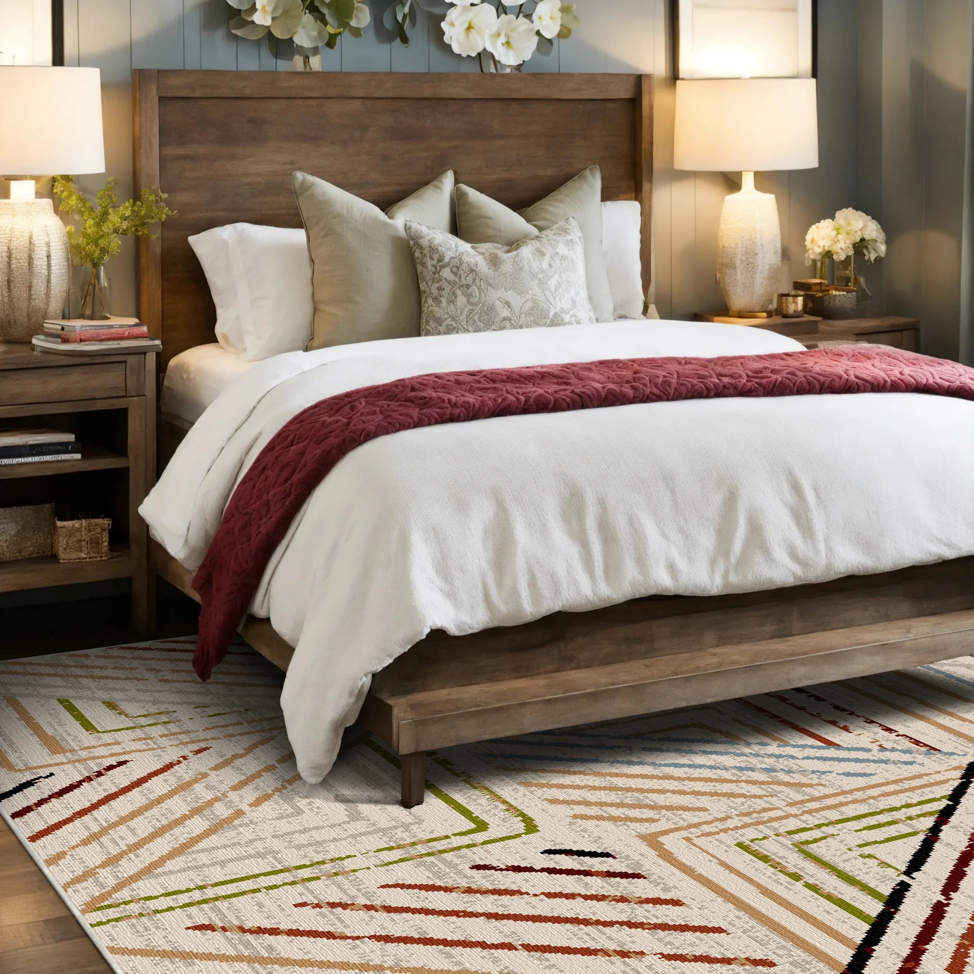 Sonora Fliesen Geometrischer Waschbarer Teppich