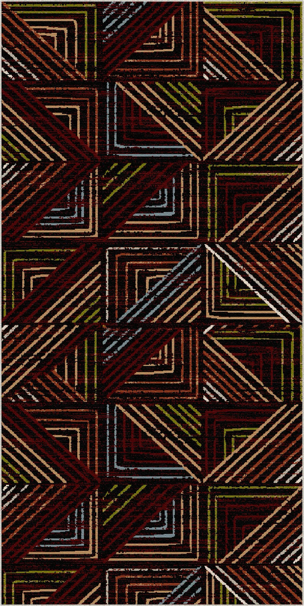Mitternachts Canyon Geometrischer Waschbarer Teppich