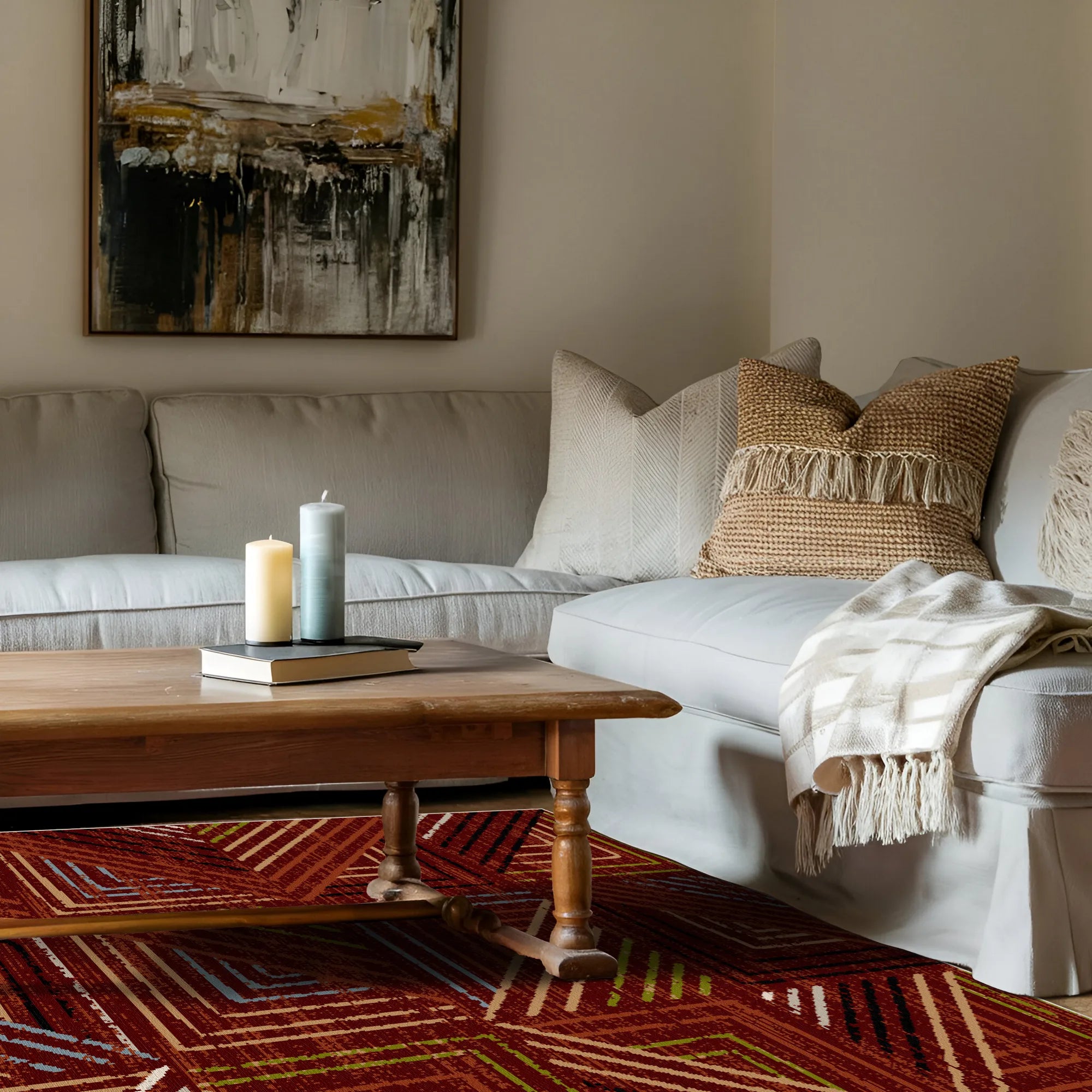 Waschbarer Teppich Sedona Geometric