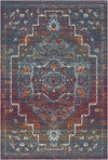 Nocturnal Gestufter Medaillon-Teppich Pflaume