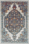 Vergoldeter Indigo Gestufter Medaillon-Teppich Indigo