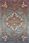 Azur Patina Zenith Teppich  Azurblau
