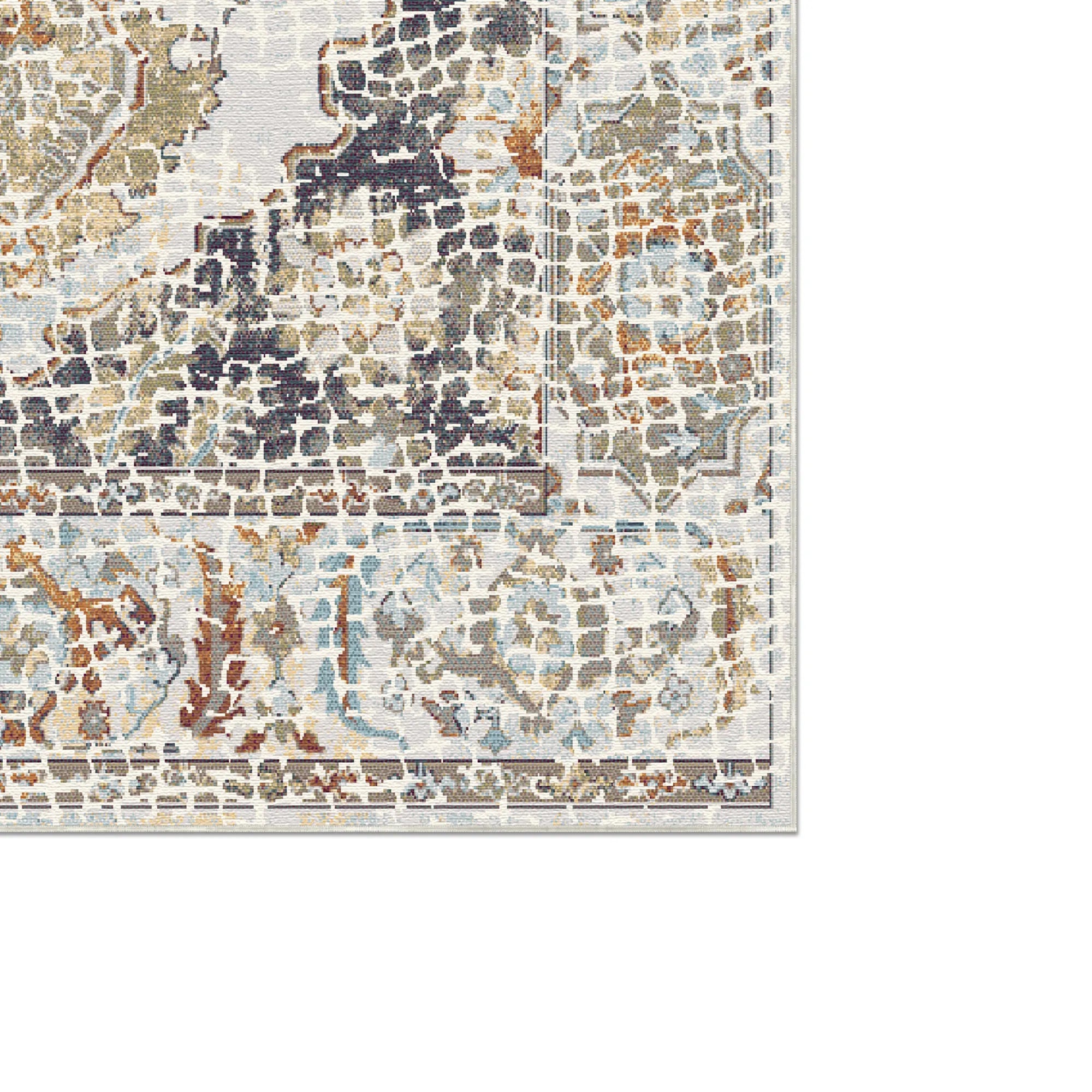 Azurblauer Mosaik Laubenteppich