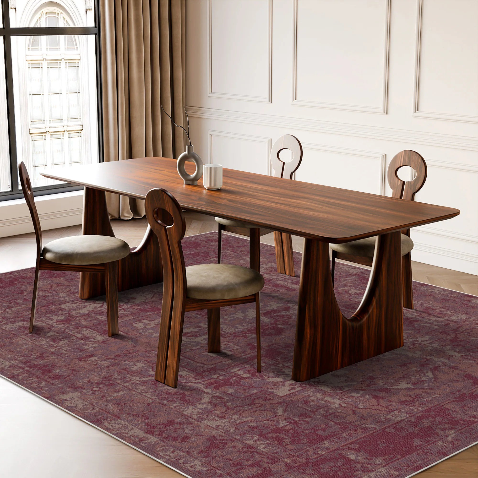 Sienna Ember Medaillon Teppich Gelöscht