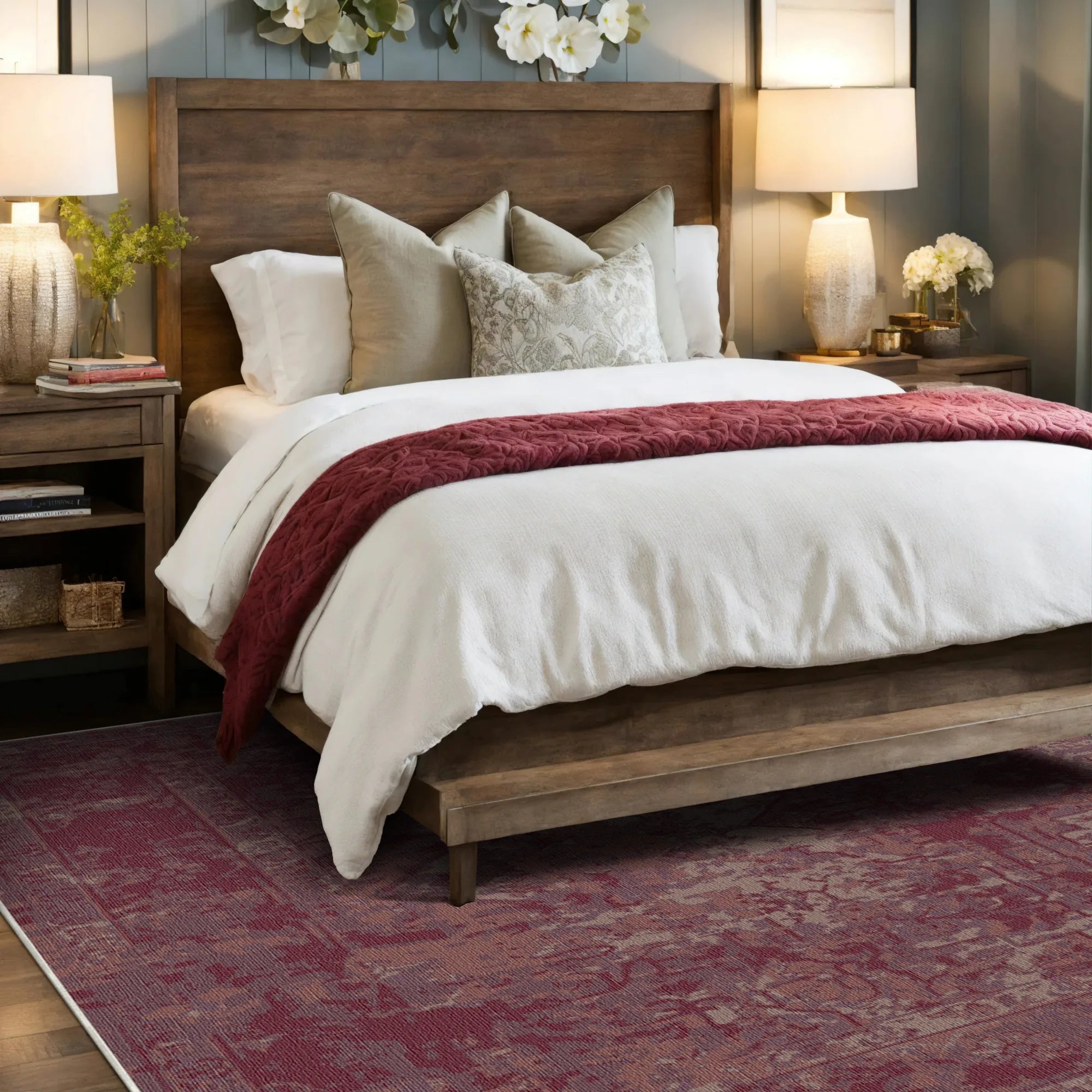 Sienna Ember Medaillon Teppich Gelöscht