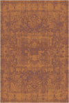 Bernstein Leuchten Verblasster Medaillon-Teppich Orange