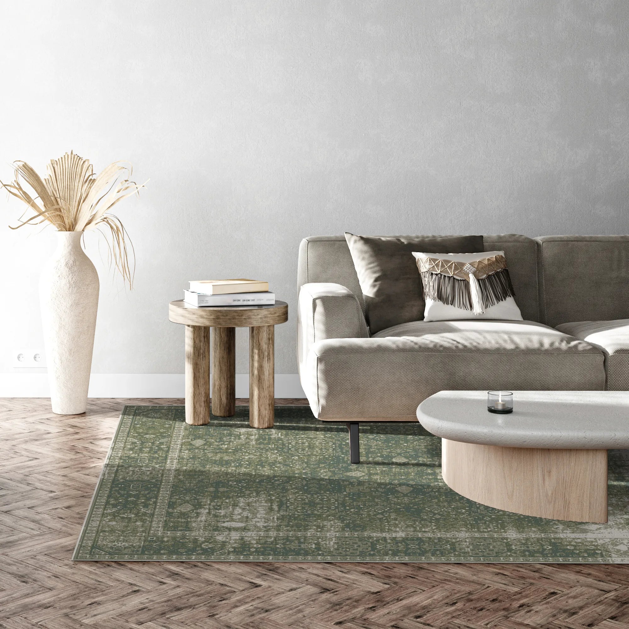 Geometrischer Teppich Moosiges Refugium