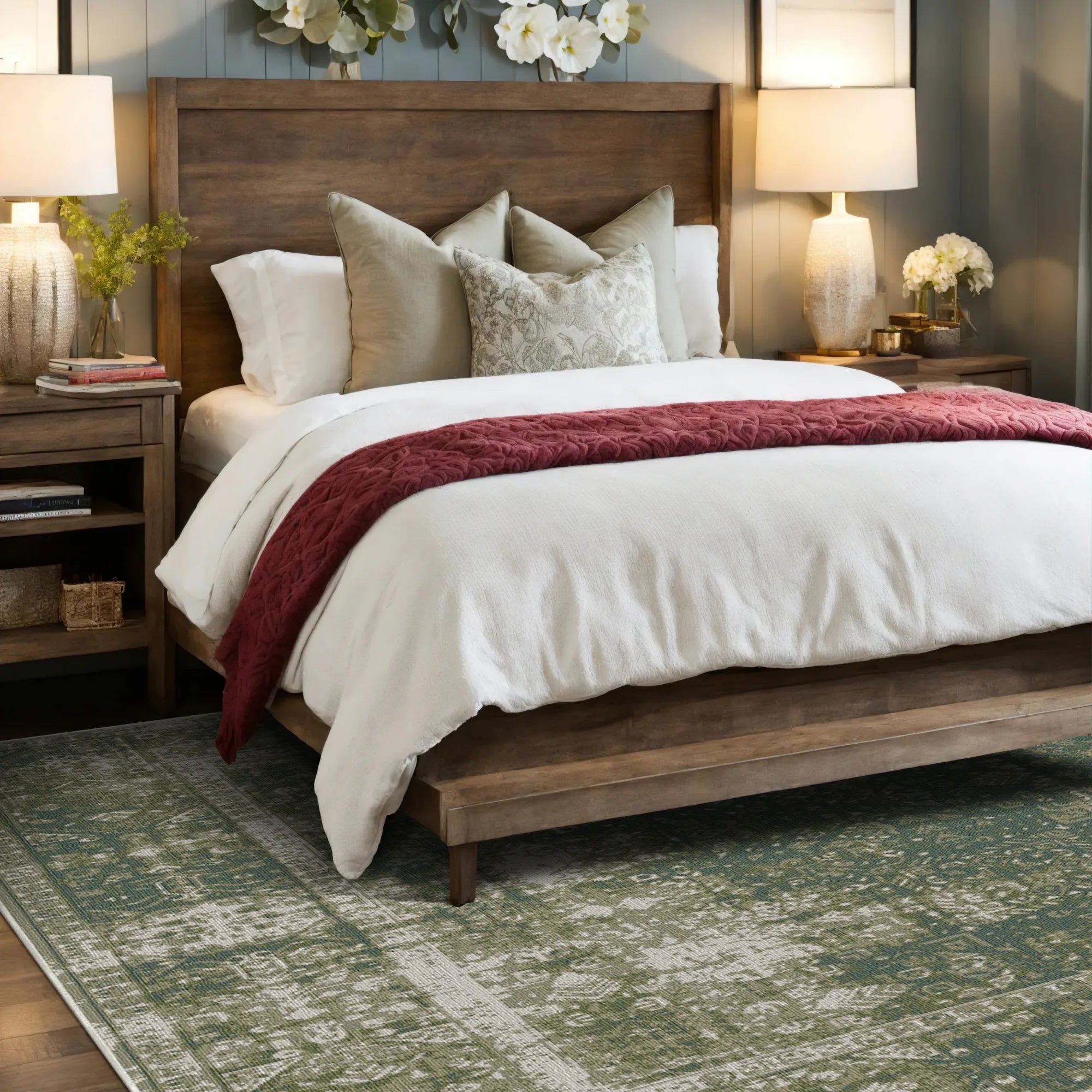 Geometrischer Teppich Moosiges Refugium