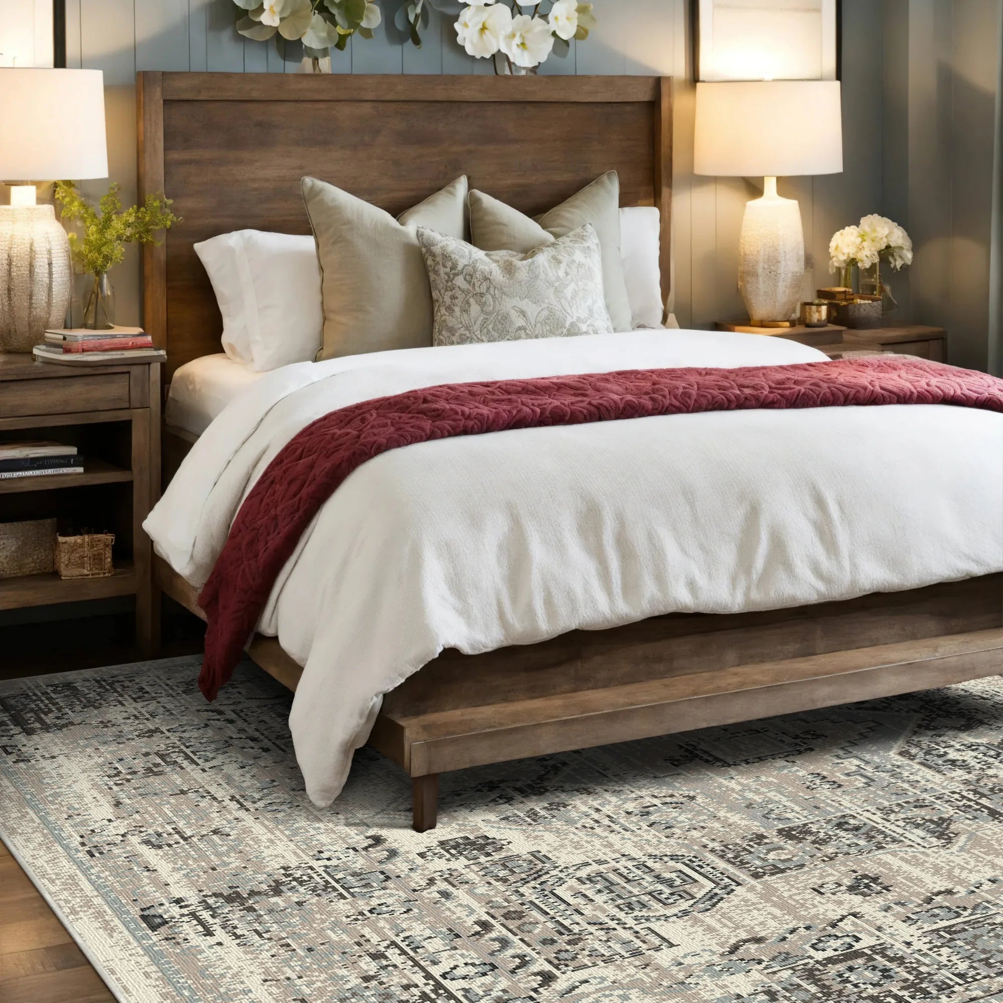 Waschbarer Vintage-Teppich Cappadocia Mist