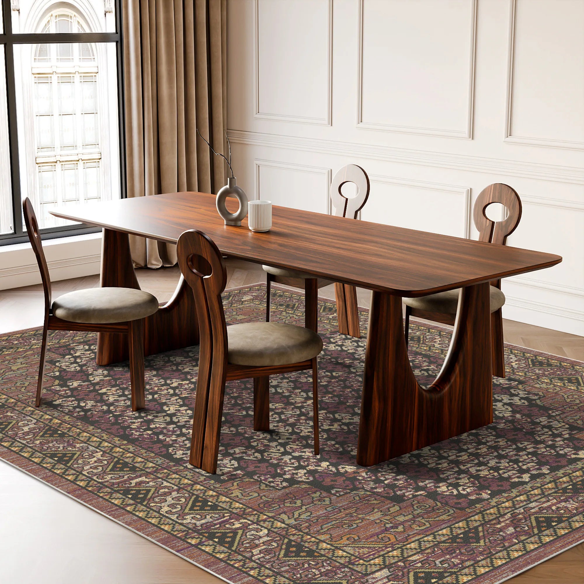 Nomadic Hearth Medallion Teppich