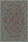 Mitternachtsnomade Medaillon-Teppich Marineblau