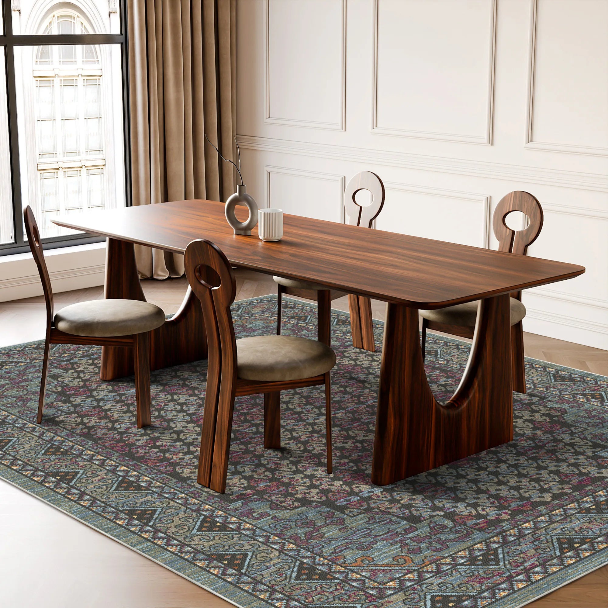 Midnight Nomad Medaillon Teppich