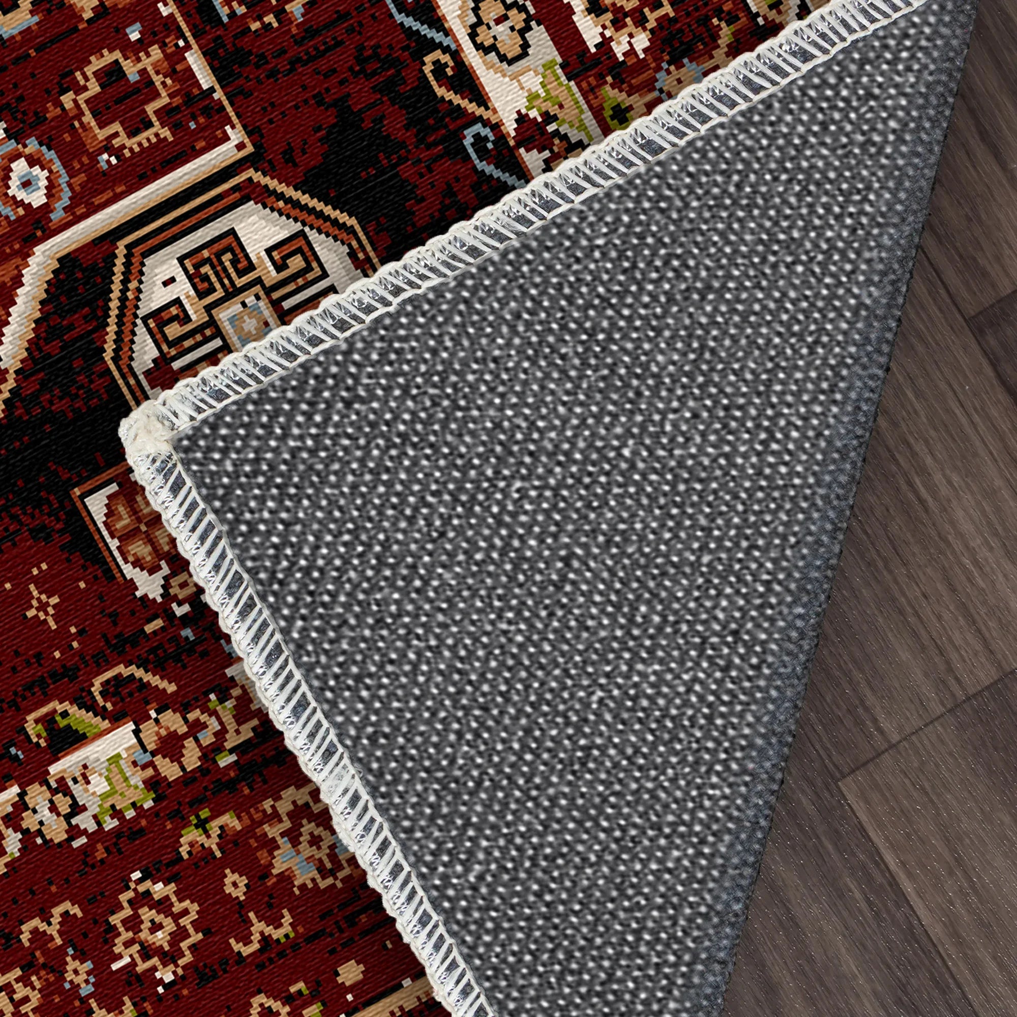 Waschbarer Vintage Teppich in Crimson Shiraz