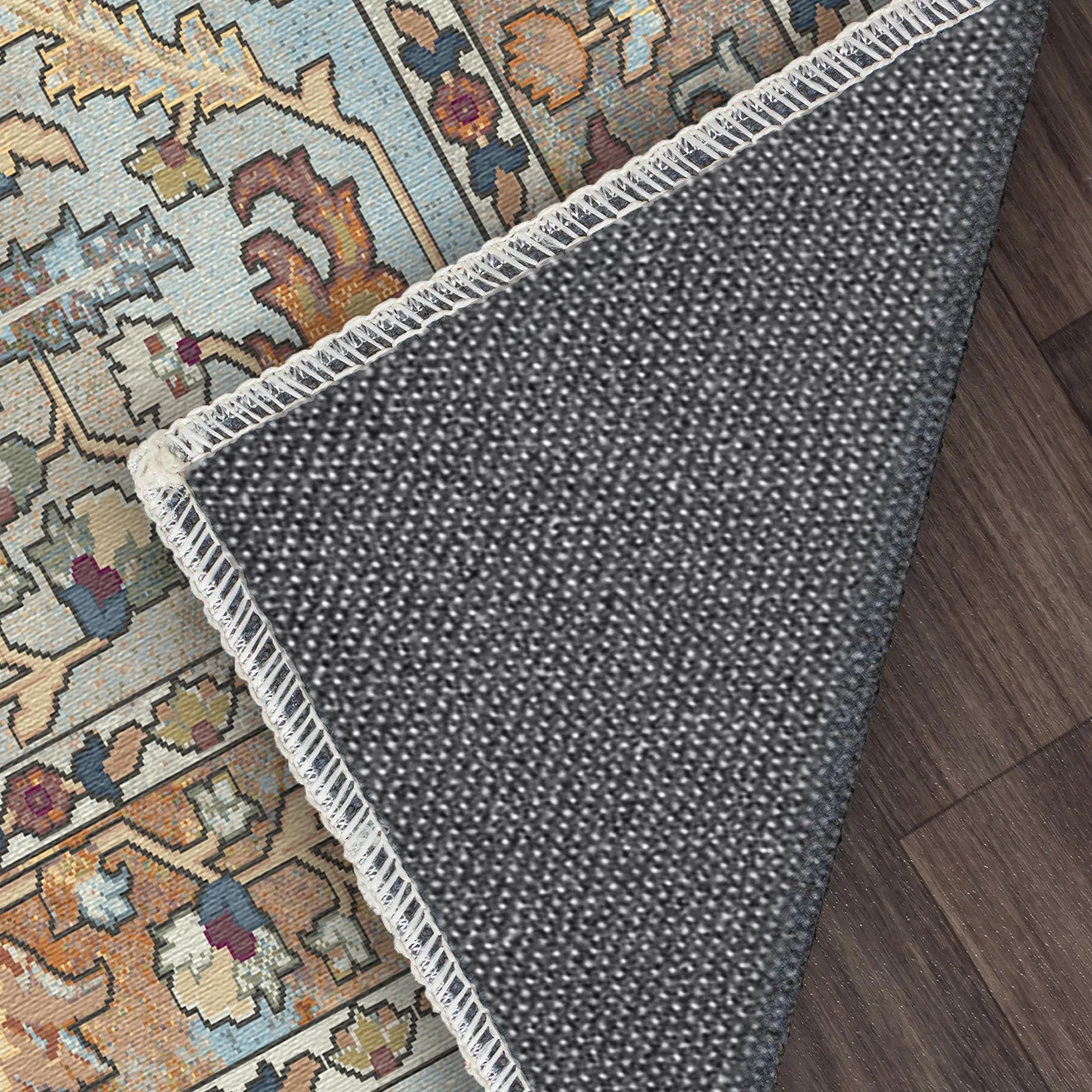 Azurblauer Erbstück Blumenteppich