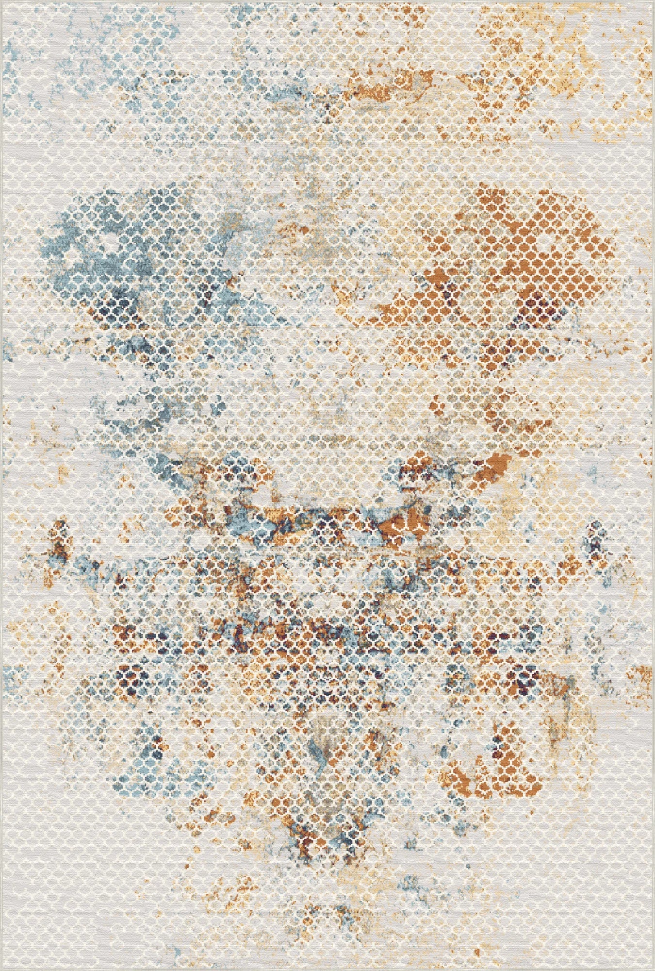 Abstrakter Teppich mit Leuchtendem Gittermuster