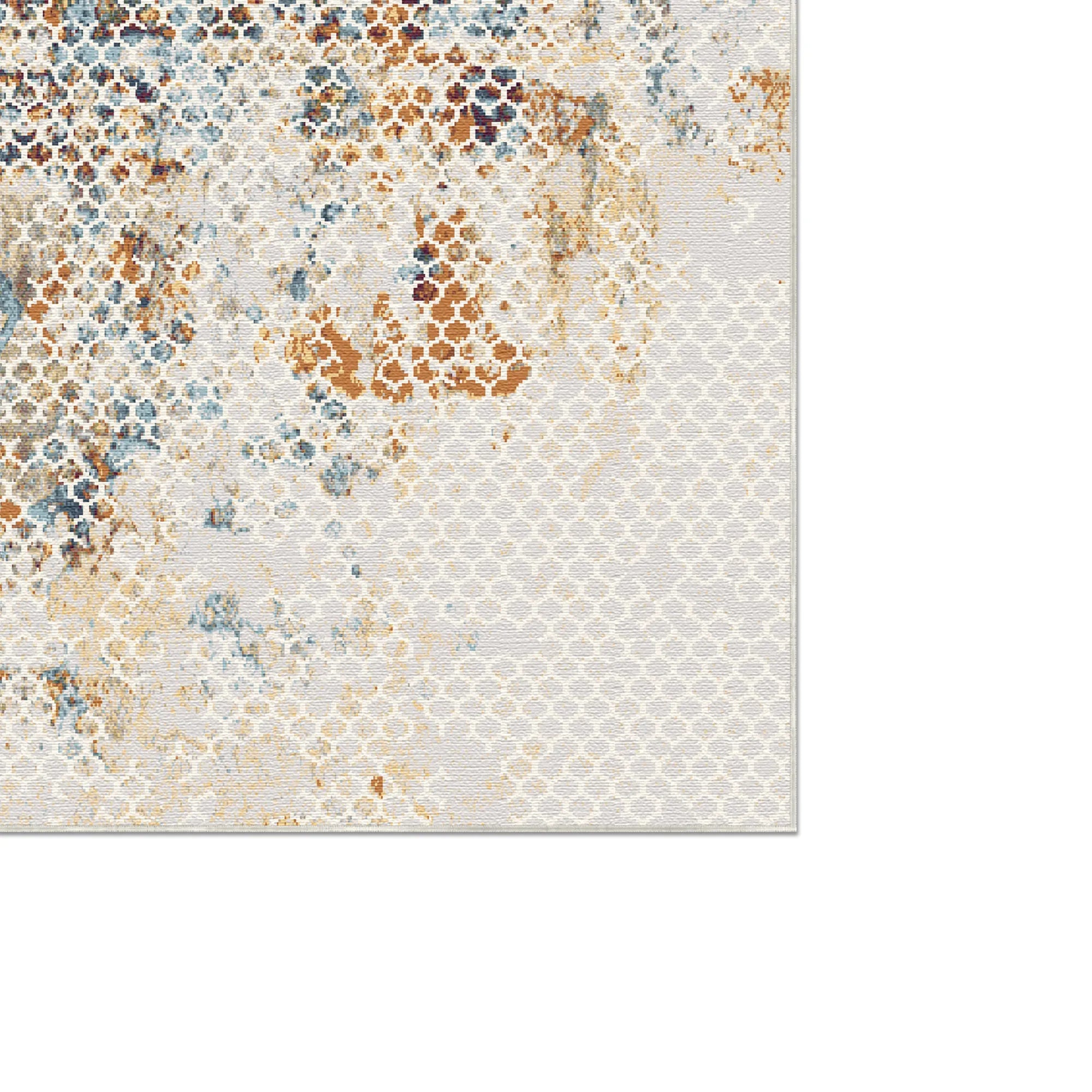 Abstrakter Teppich mit Leuchtendem Gittermuster