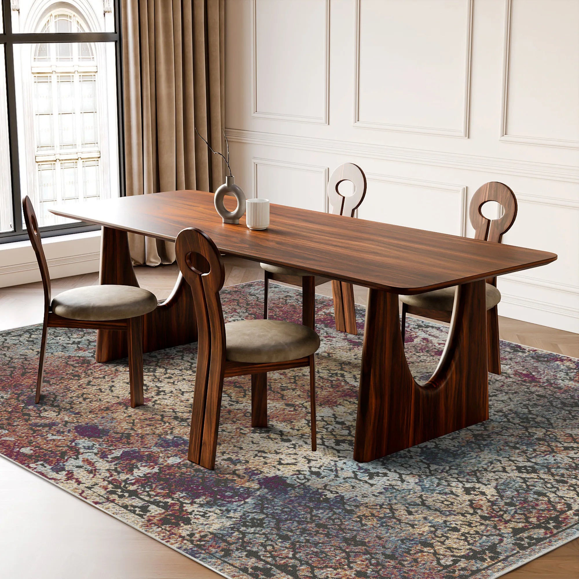 Handgefertigter Tintenfass Gitterteppich